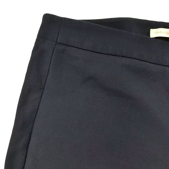 Tory Burch Trouser Pants Womens 6 Navy Flat Front Slim Straight Stretch Side Zip - Picture 4 of 14